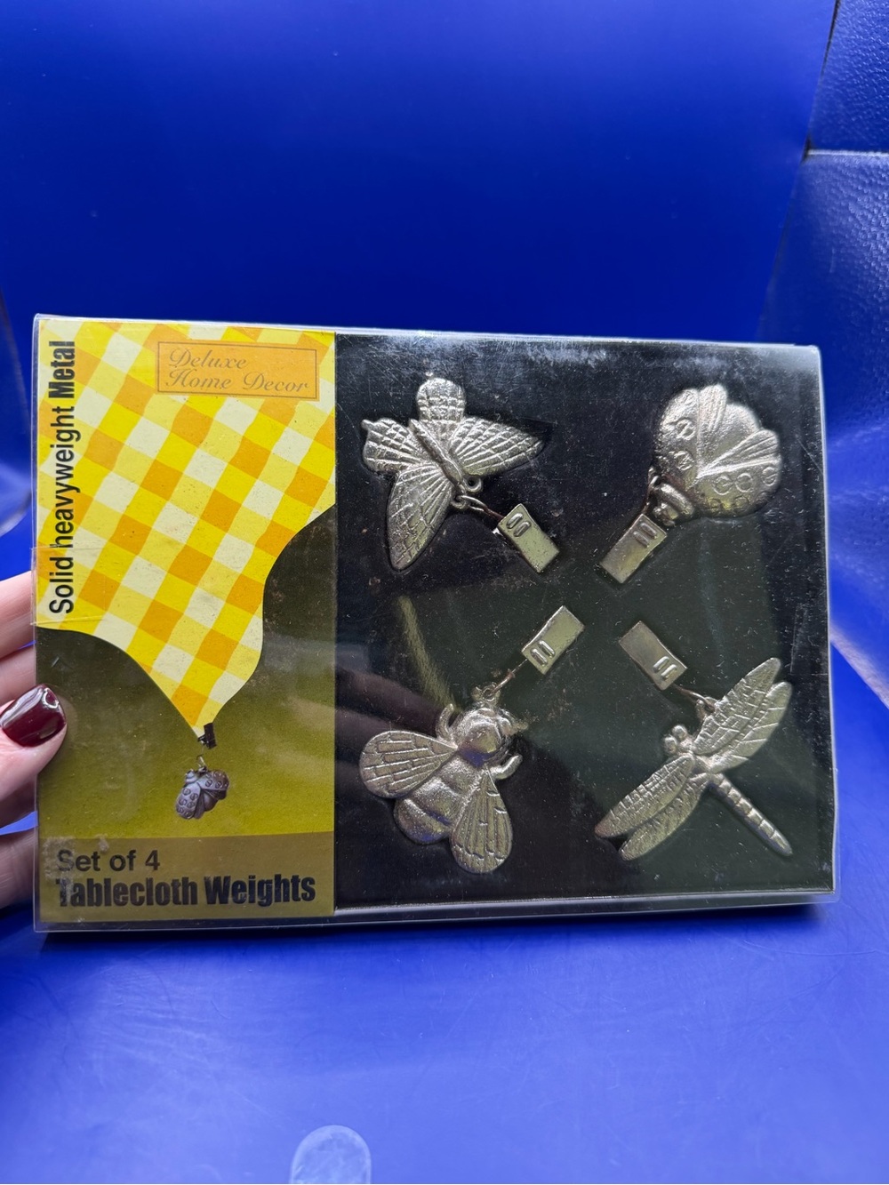 Set of 4 Silver Insect Tablecloth Weights
